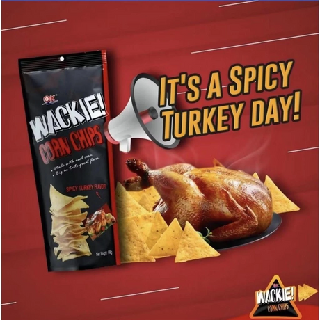 OK Wackie Corn Chips Spicy Turkey Flavor - 98g