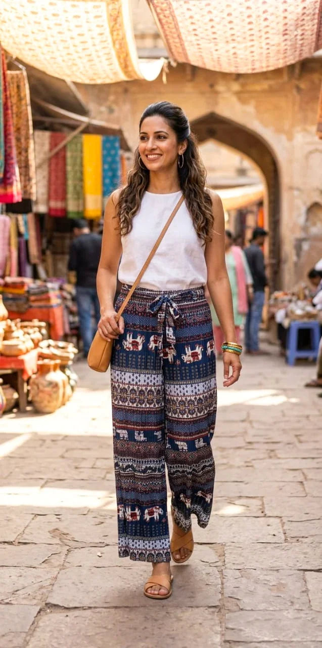 Women's Wrap Around  Wide-Leg Palazzo Pants K-BP-3