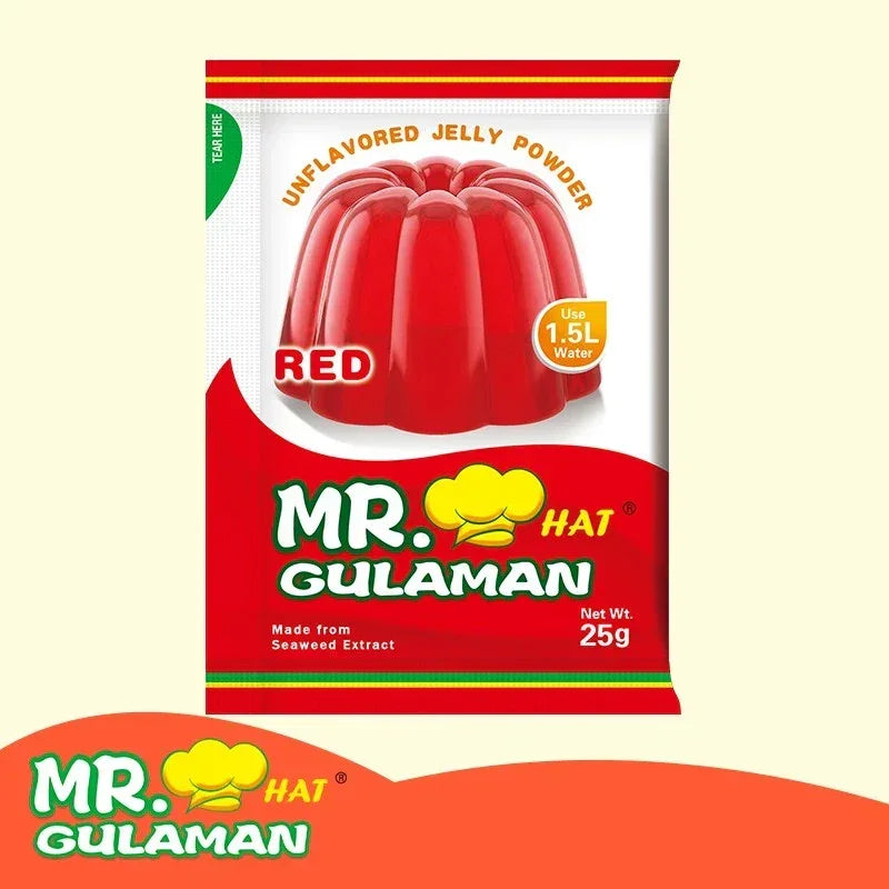 Mr. Hat Gulaman Unflavored Red 1 pcs