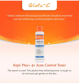 تونر Gluta-C بتركيبة Kojic Plus+ للتحكم في حب الشباب - 100 مل