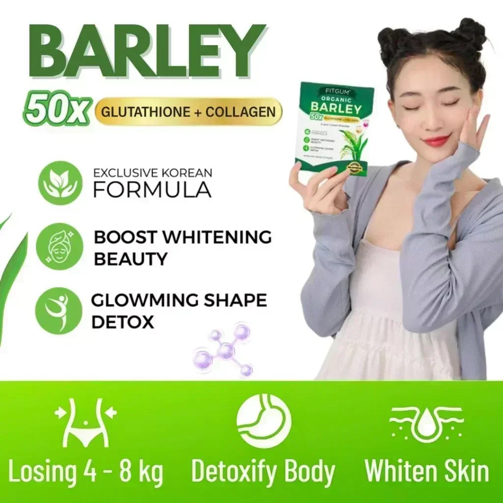 Fitgum Organic Barley Super Green Powder - 3g × 15 Packs