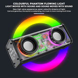 Transparent RGB Wireless Portable Bluetooth Dual Speaker - V8