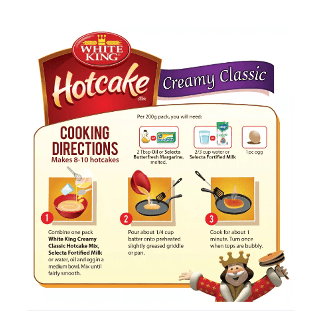 White King Creamy Classic Hotcake Mix - 400g