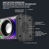 Transparent RGB Wireless Portable Bluetooth Dual Speaker - V8