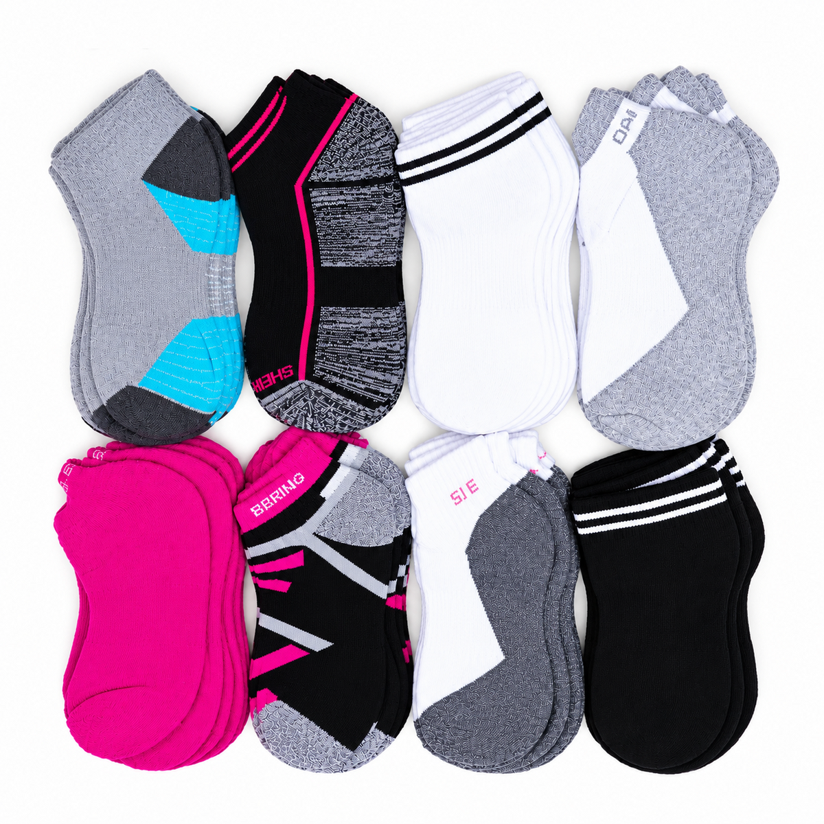 Women’s Ankle Cotton Socks Assorted 3 Pairs - 1173