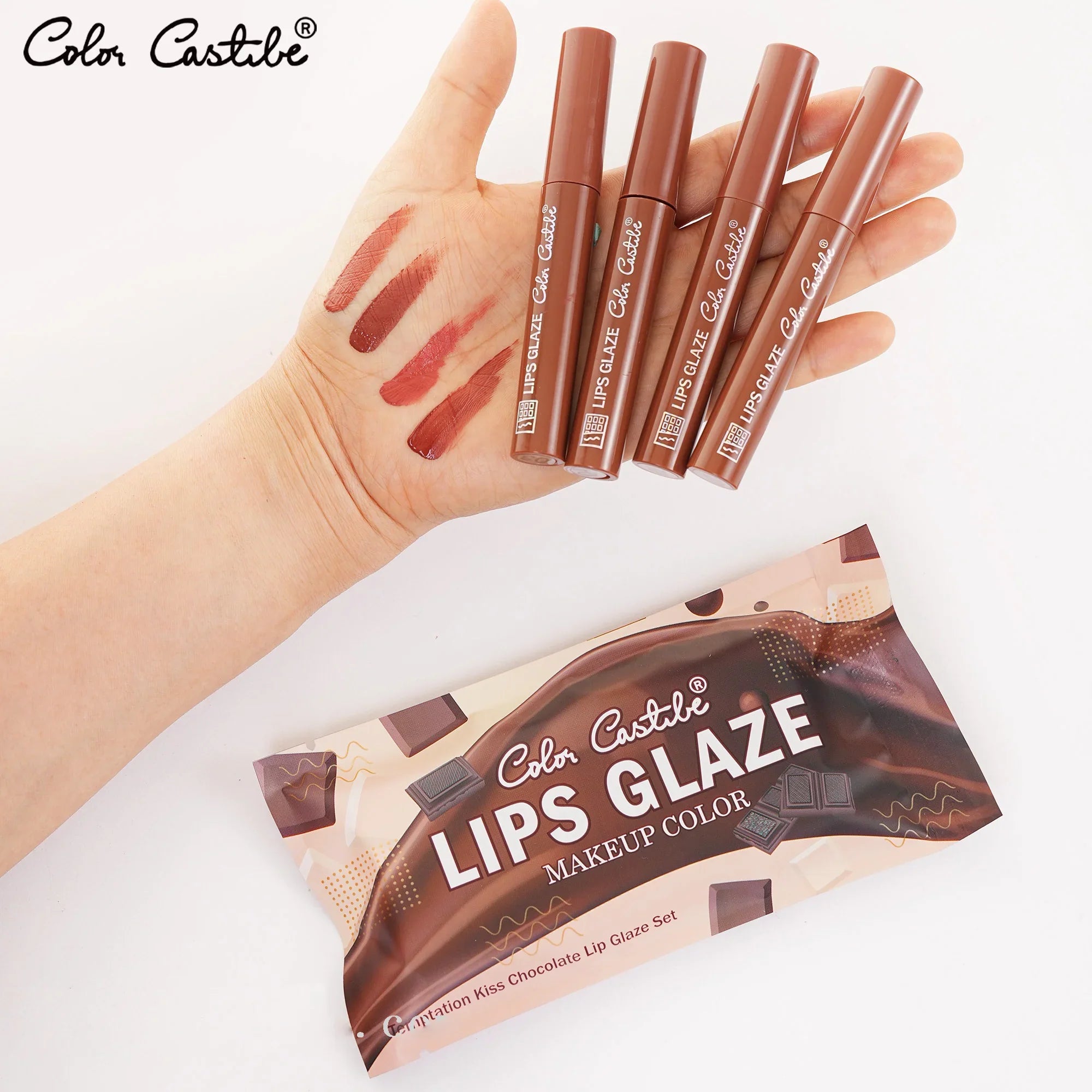 Color Castle Makeup Color Lip Glaze 4 Colors Set
