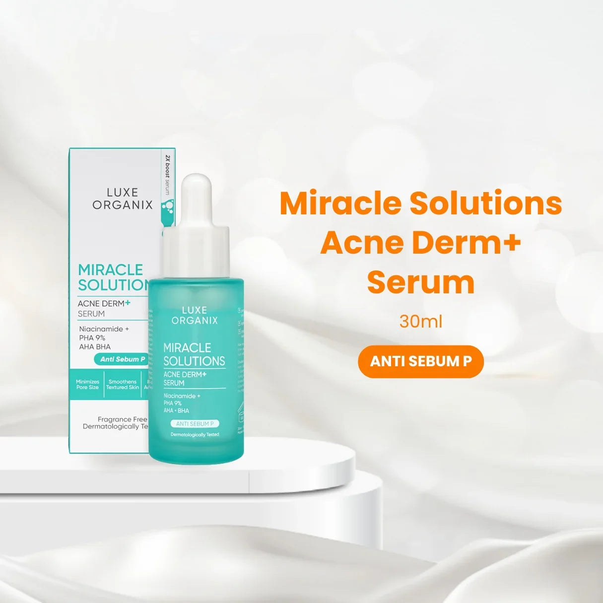 Luxe Organix Miracle Solution Acne Derm+ Serum - 30ml