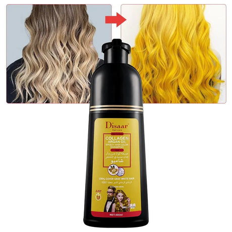 Disaar Collagen Argan Oil Hair Color Shampoo Gold - 400ml