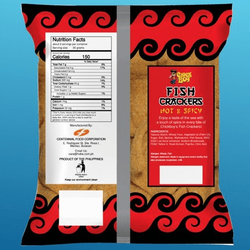 Chick Boy Fish Cracker Hot & Spicy + Salt & Vinegar - 2 × 100g (Offer)