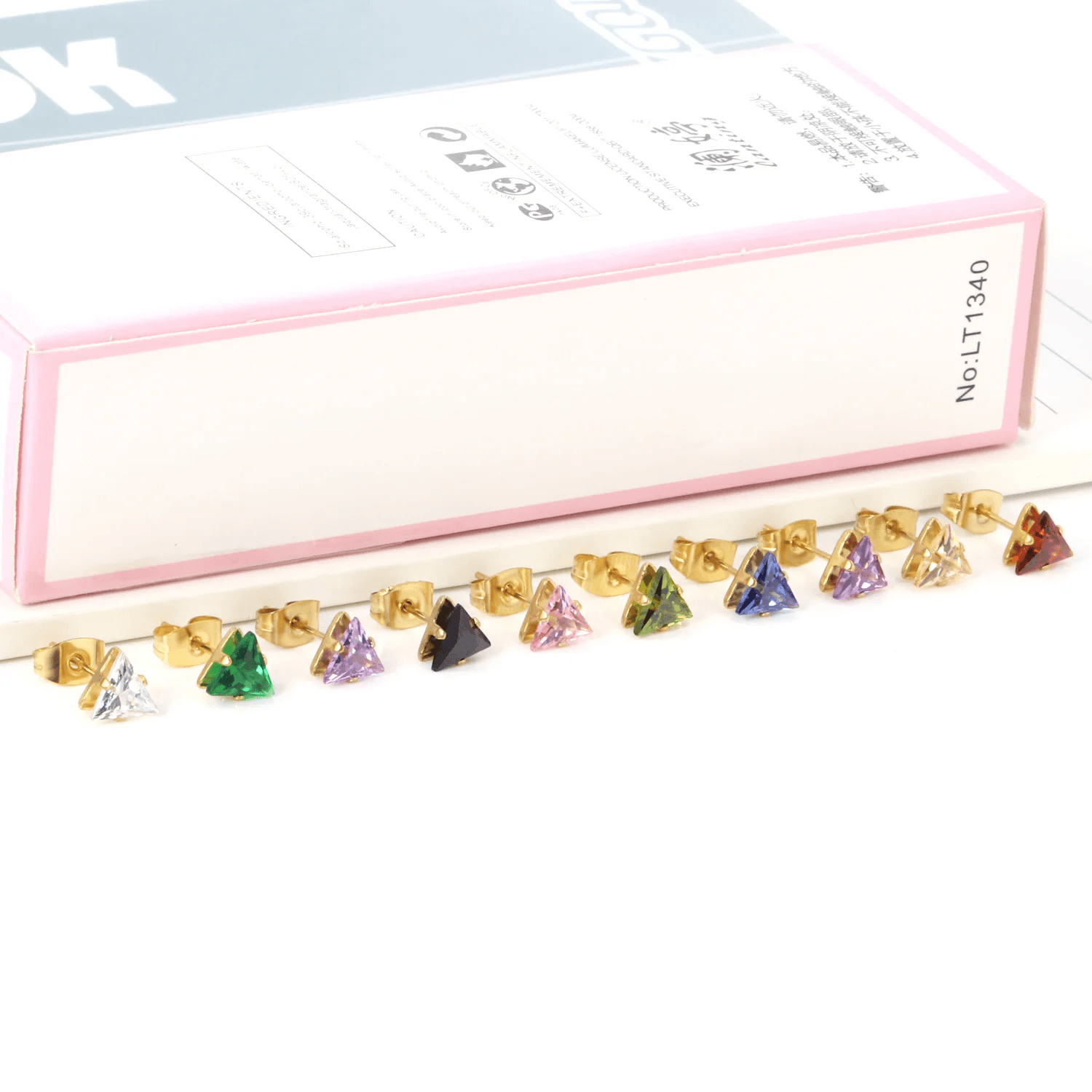 Golden Stainless Steel Stud Earings - 100