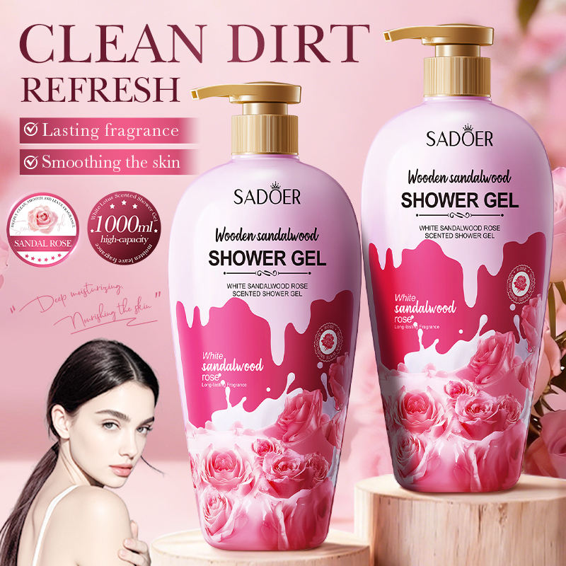 Sadoer White Sandalwood Rose Scented Shower Gel - 1000ml