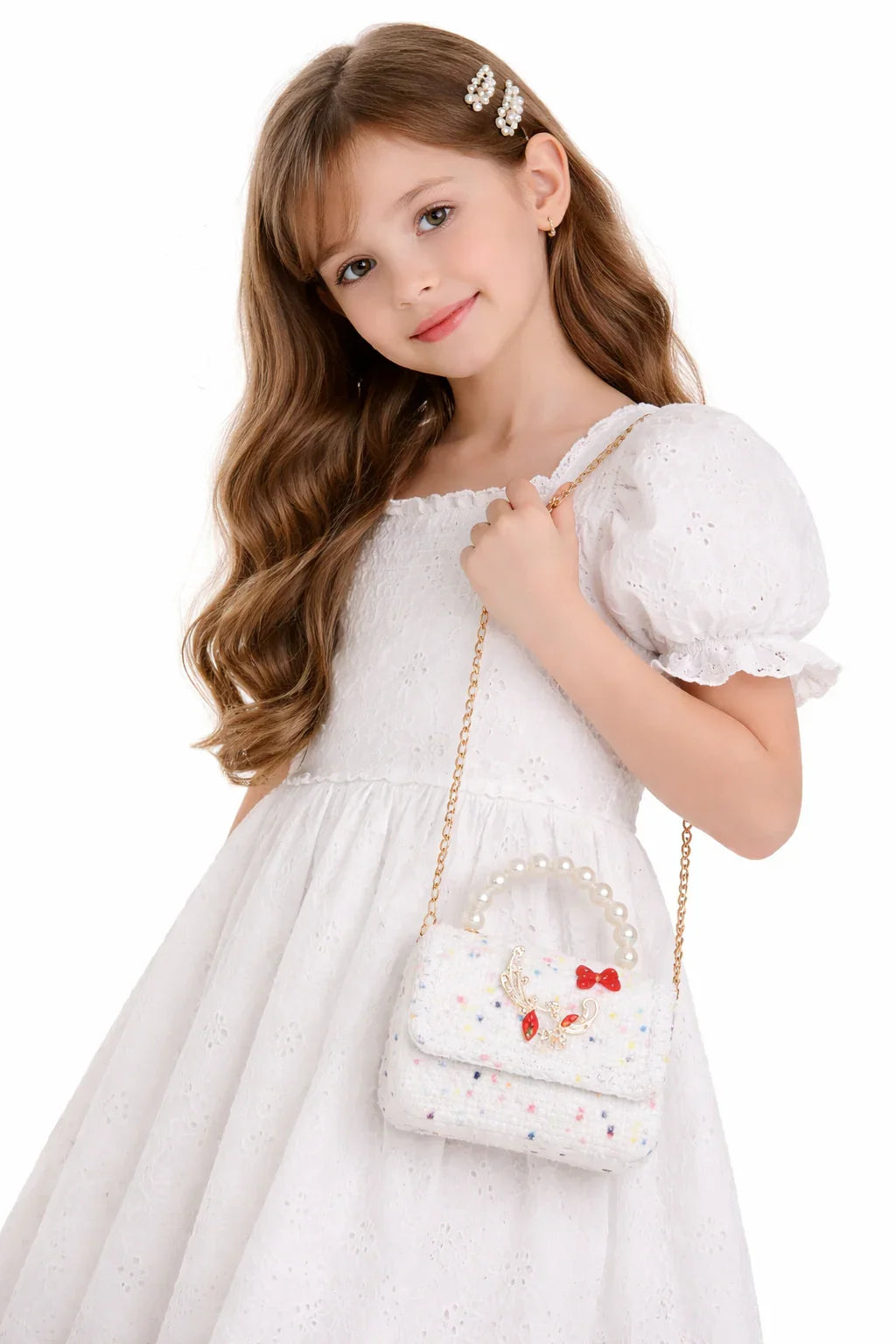 Kids Princess Small Size Handbag With Strap