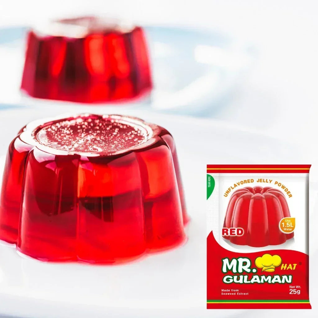 Mr. Hat Gulaman Unflavored Red - 25g × 2 Pcs (Offer)