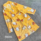 Long Sleeves Comfortable Flannel Bathrobe Coral Fleece