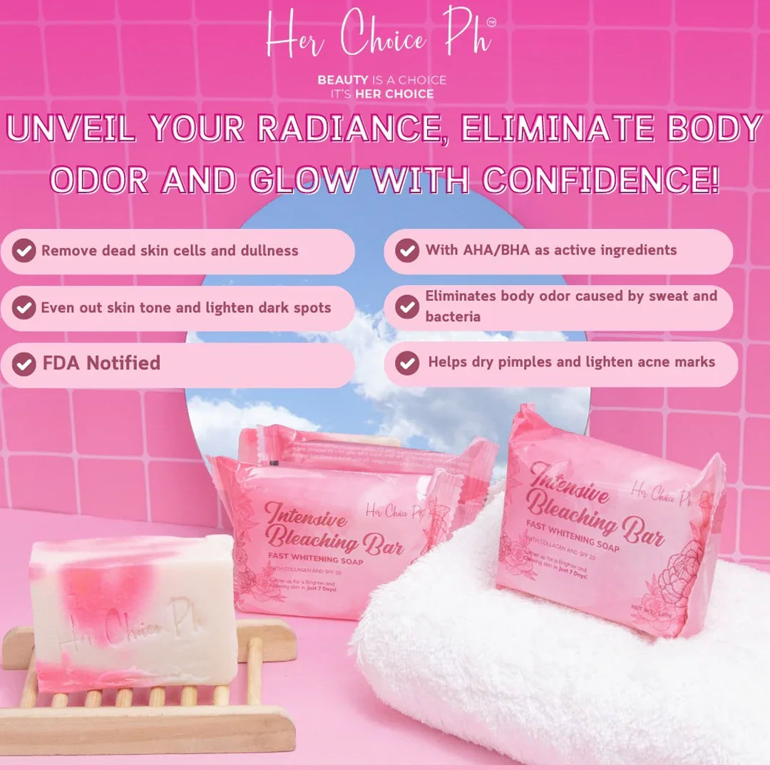 Intensive Bleaching Bar Fast Whitening Soap - 120g