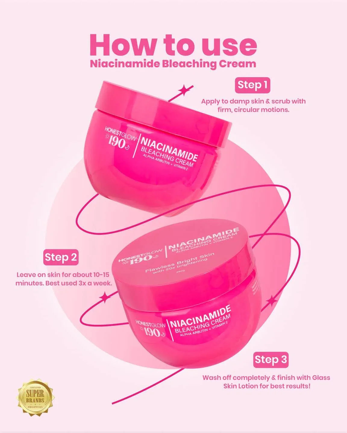 Honest Glow Niacinamide Bleaching Cream - 250g