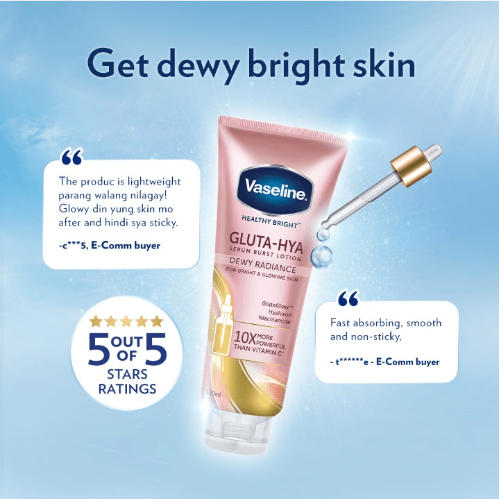 Hyper Lotion Vaseline Gluta-Hya Serum Burst Lotion Dewy Radiance - 330ml – Pinoyhyper
