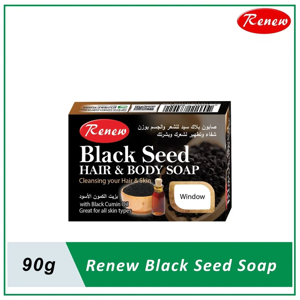 Renew Placenta Black Seed Hair & Body Soap - 90g