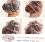 Reusable Waterproof Lace Brim Shower Cap - 1 Pcs