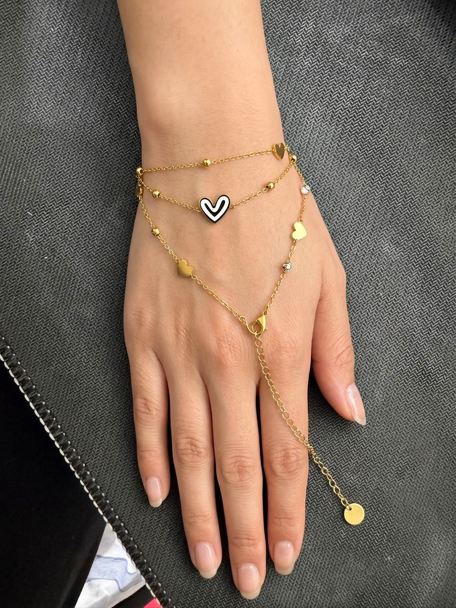 Unique Design Golden Stainless Steel Bracelet - B04