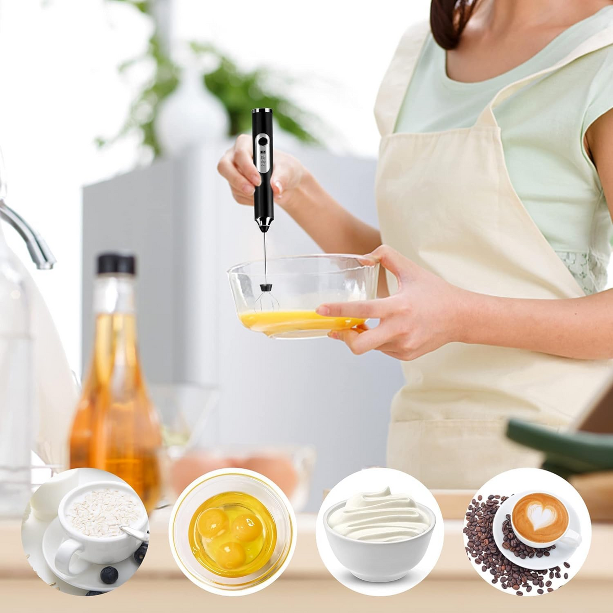 Multifunctional Portable Electric Milk Frother