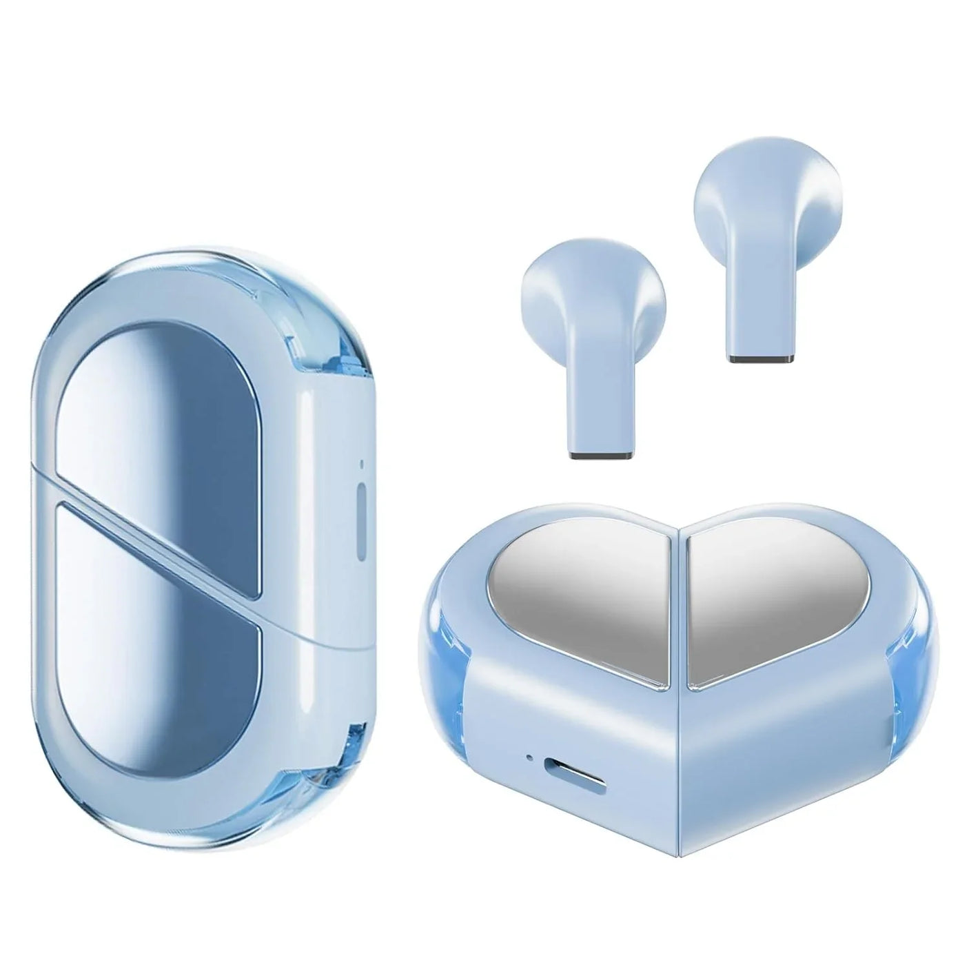 Love Heart Design Wireless Earbuds - 01