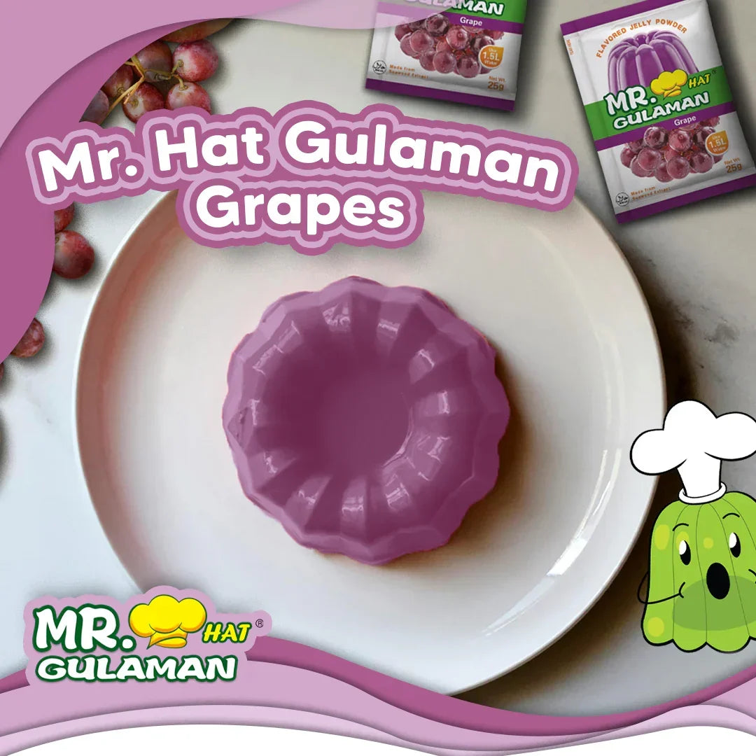 Mr. Hat Gulaman Grape Flavored Jelly Powder - 1 pc