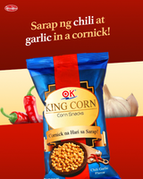 OK King Corn Chilli Garlic Flavour Snacks - 100g