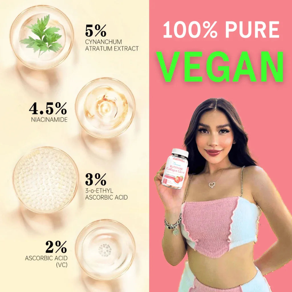 Nature Glow Glutathione Collagen Glow Strawberry - 30 Gummies