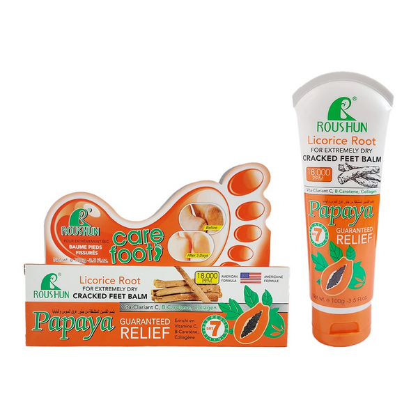 Roushun Licorice Root Papaya Cream For Cracked Feet - 100g