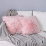Solid Soft Plush Square Fuzzy Cushion K-66
