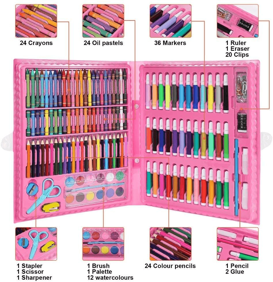 Portable Kids Drawing Art Set 150Pcs