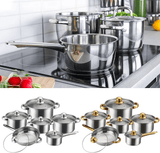 High Quality Stainless Steel Cookware Set - 12 Pcs