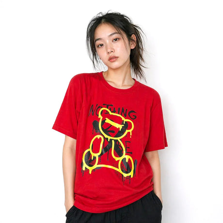 Fashion Teddy Bear Print Women's T-Shirt #1028
