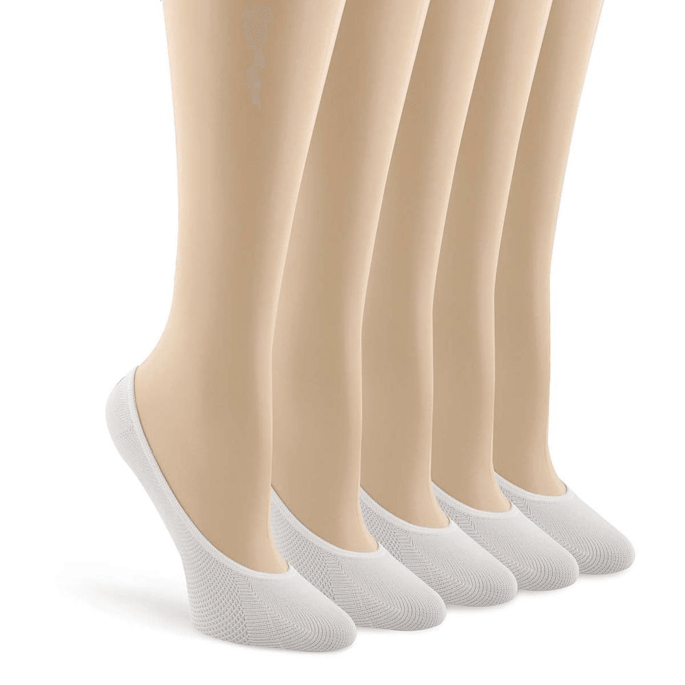 Fashion Non-Slip Heel Women's Invisible Socks - 3 Pairs (D-106-W)