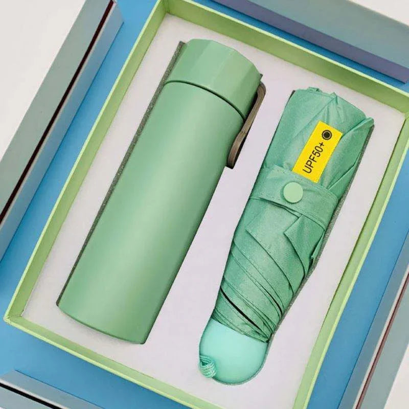 Portable Mug + Umbrella Gift Box Set