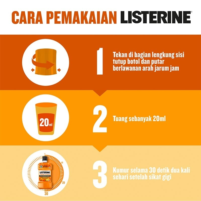 Listerine Fresh Citrus Mouthwash - 500ml