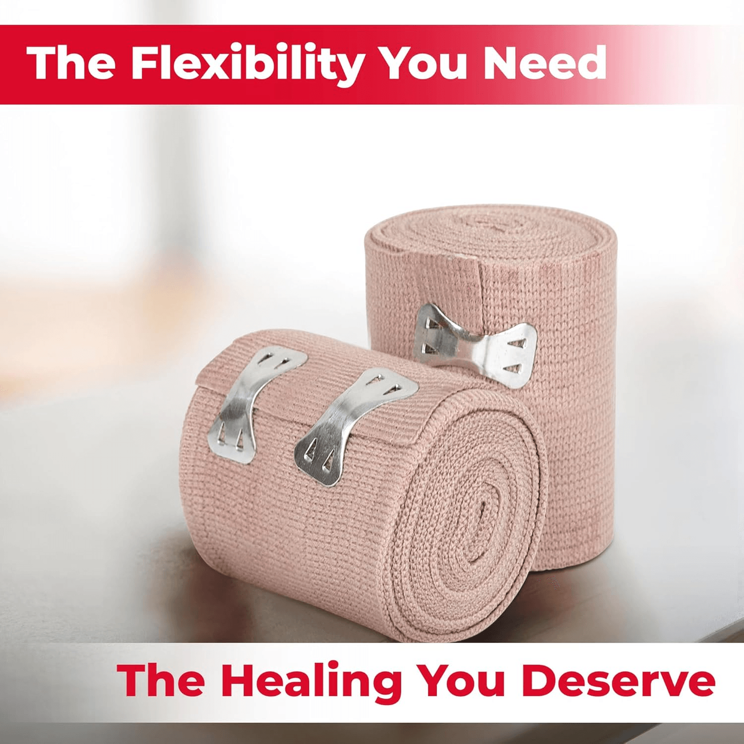 ضمادة مرنة مع مشابك - 5 سم × 4.5 متر