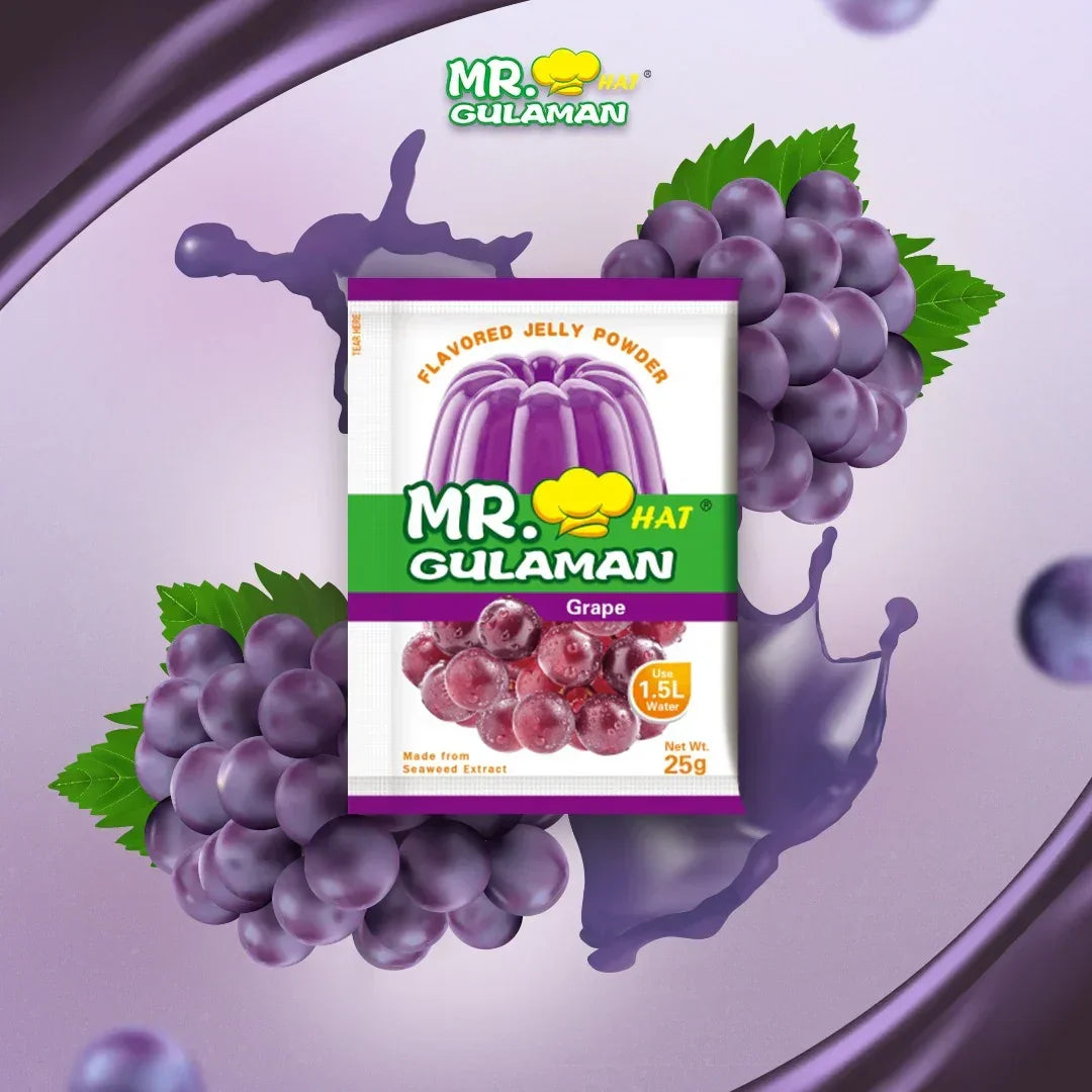 Mr. Hat Gulaman Grape Flavored Jelly Powder - 1 pc