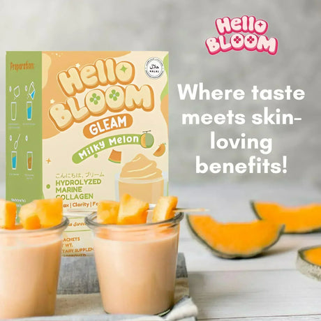 Hello Bloom Gleam Milky Melon Juice Drink - 180g