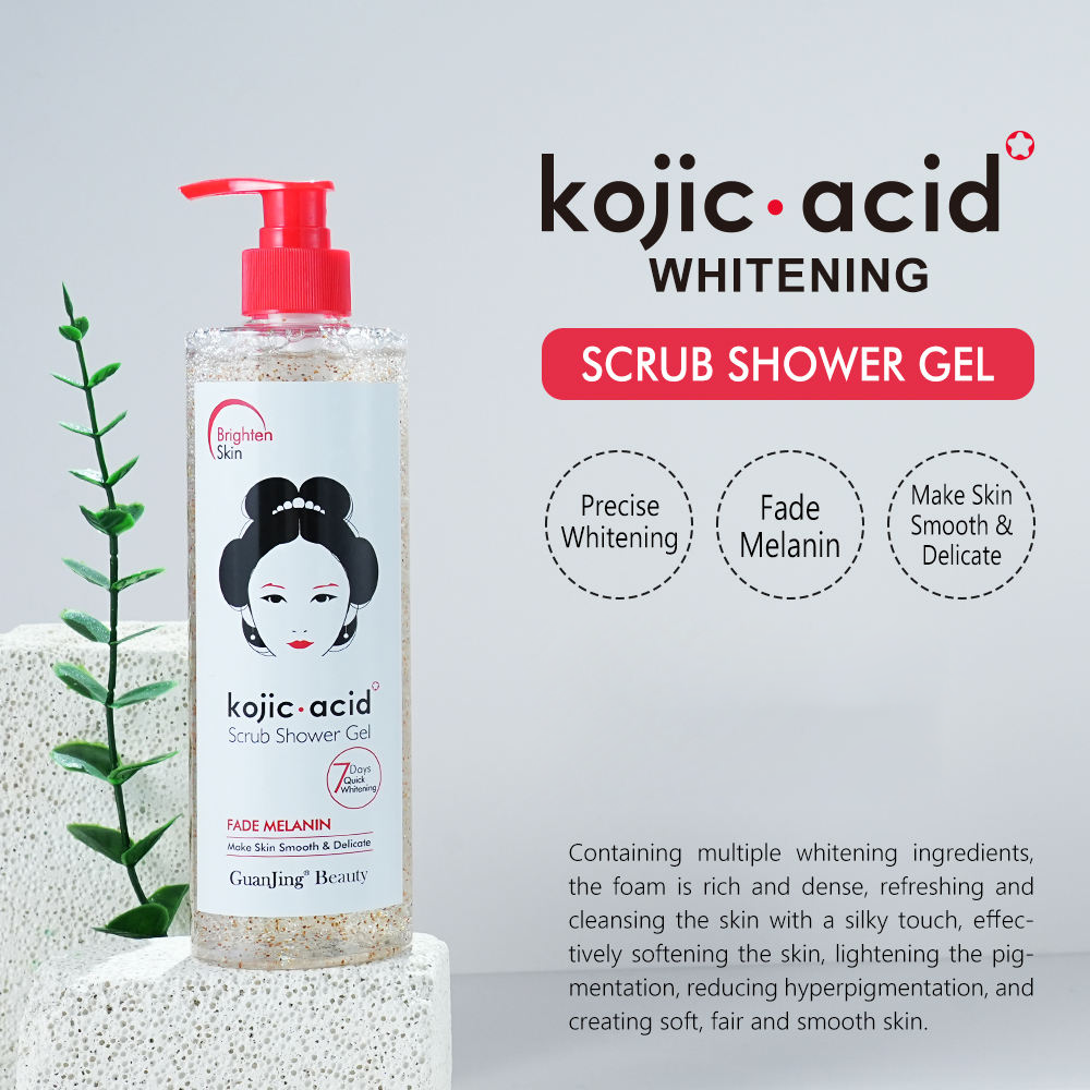Guanjing Beauty Fade Melanin Kojic Acid Scrub Shower Gel - 500ml
