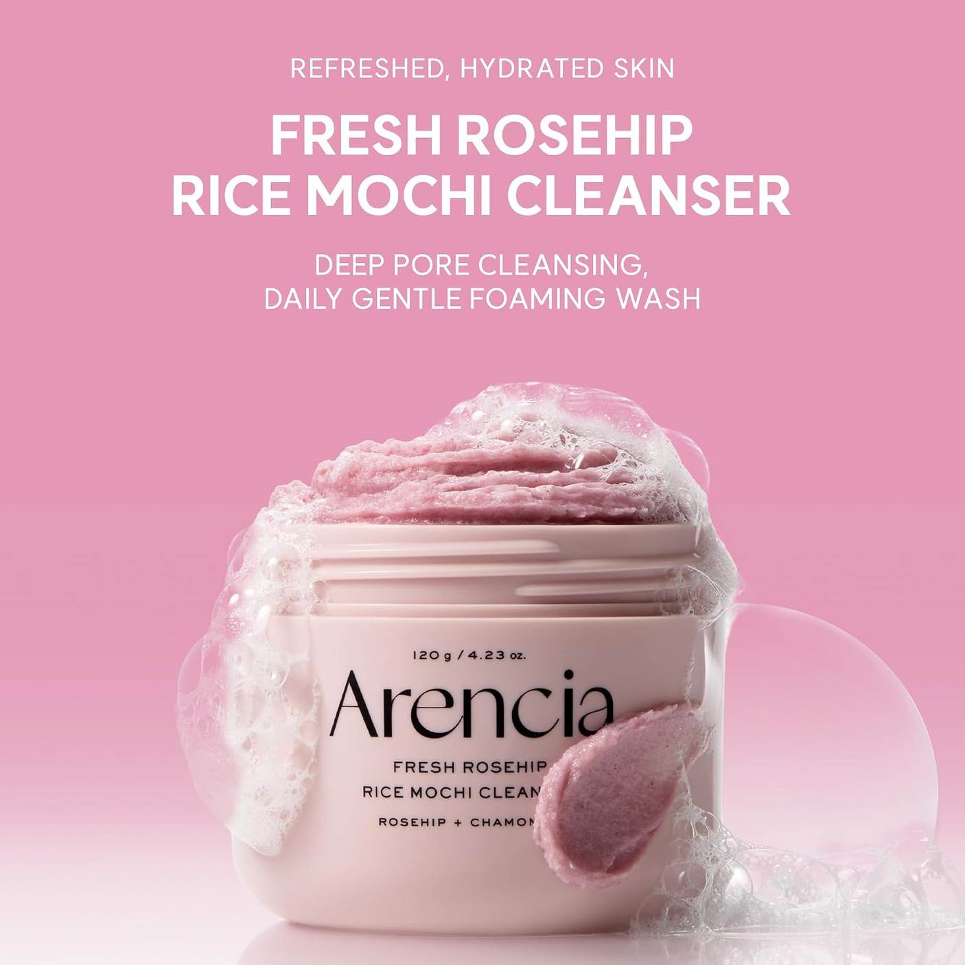Arencia Fresh Rosehip Rice Mochi Cleanser - 120g