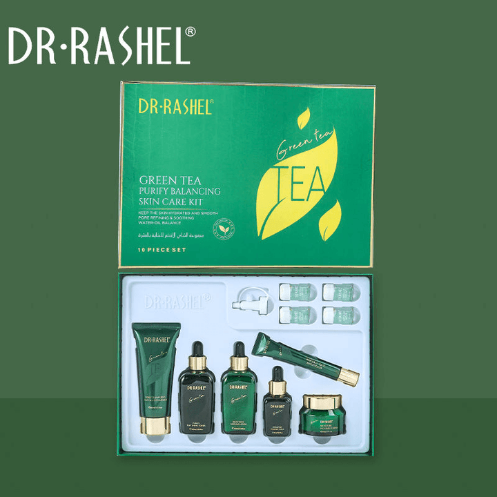 Dr. Rashel Green Tea Purify Balancing Skin Care Kit - 10 Pcs Set - Pinoyhyper
