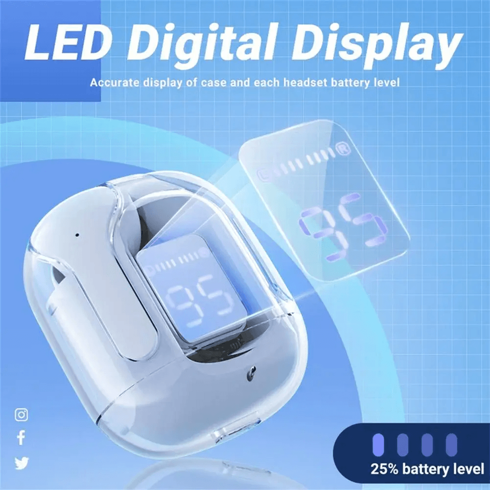 Hi-Res Transparent Display Earbuds Ultrapods Max