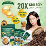 Fitgum Collagen Chia Coffee Mix - 12g x 10 Sachets