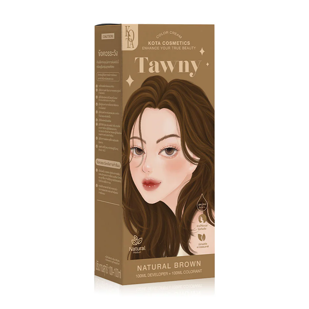 Kota Cosmetics Tawny Thailand Hair Color Natural Brown - 100ml + 100ml