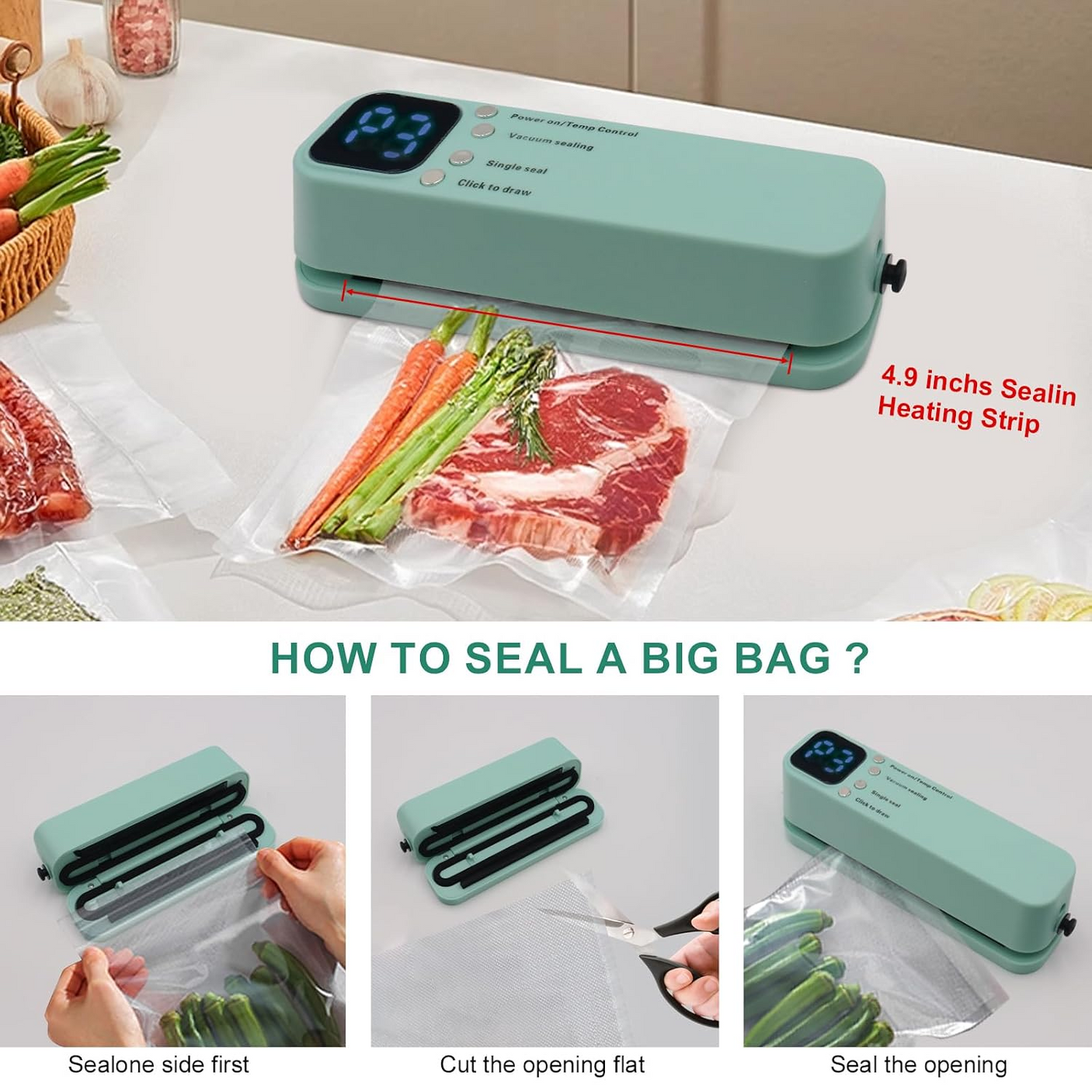 Cordless Mini 3 In 1 Food Vacuum Sealer XW-699