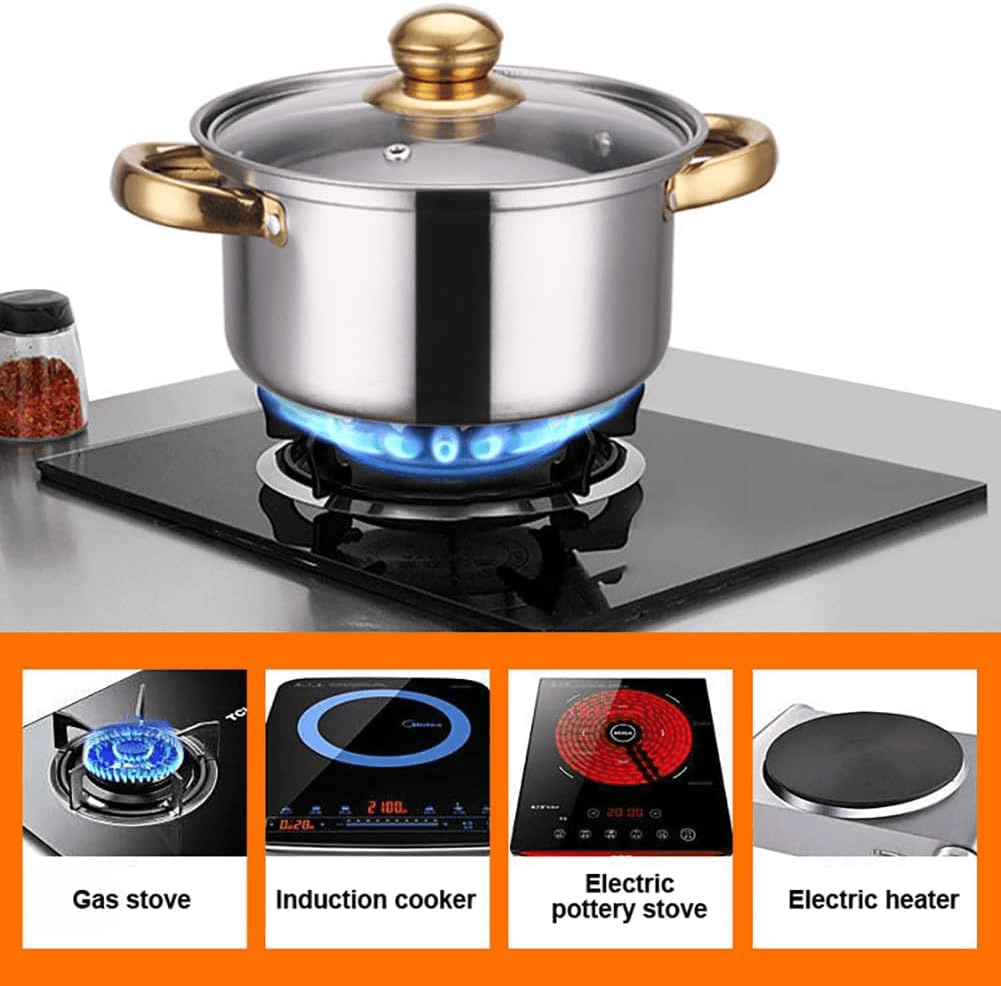 High Quality Stainless Steel Cookware Set - 12 Pcs
