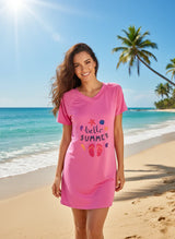 Women's Casual Half Sleeves Long T-Shirt - 039-2