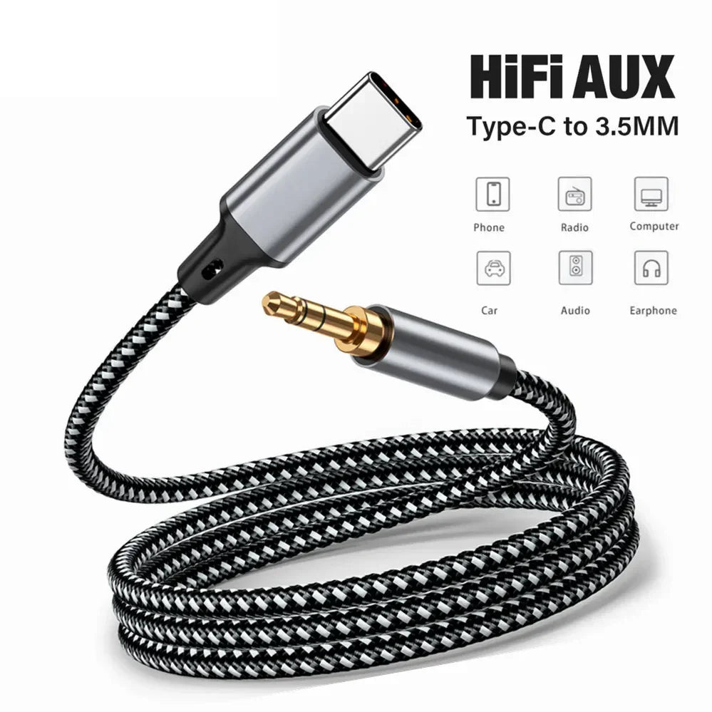 HMT Type C To 3.5mm Audio Aux DAC Cable - TC12